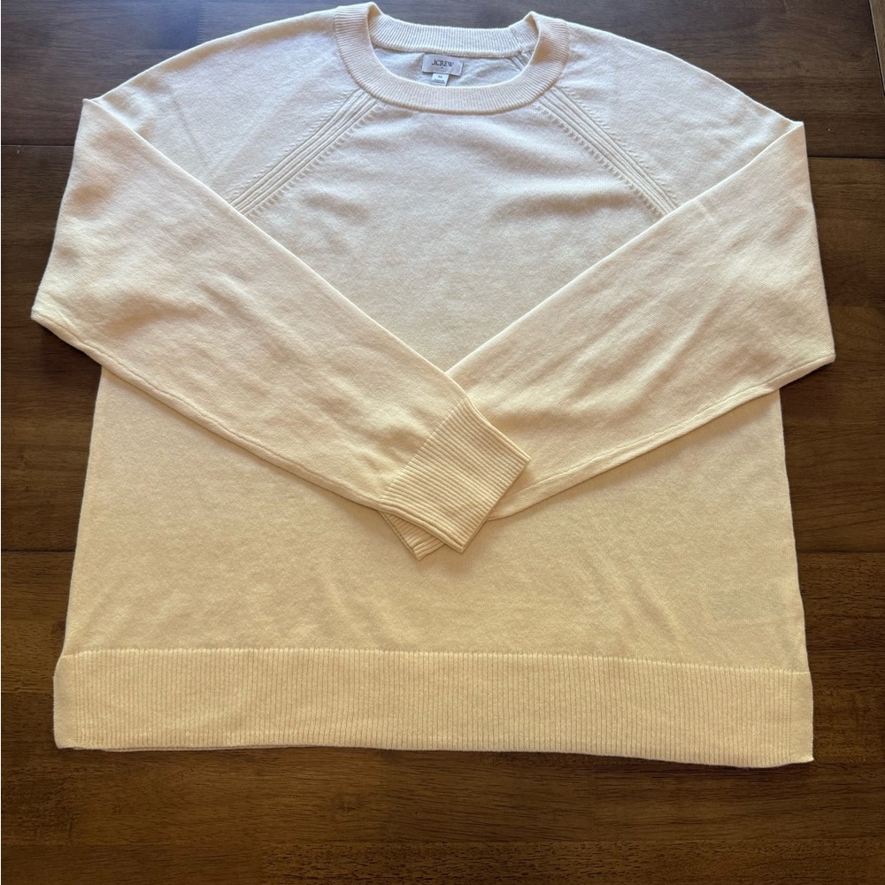 J.Crew NWT Wool-Blend Boyfriend Sweater – Ivory | Size XL - Picture 5 of 11